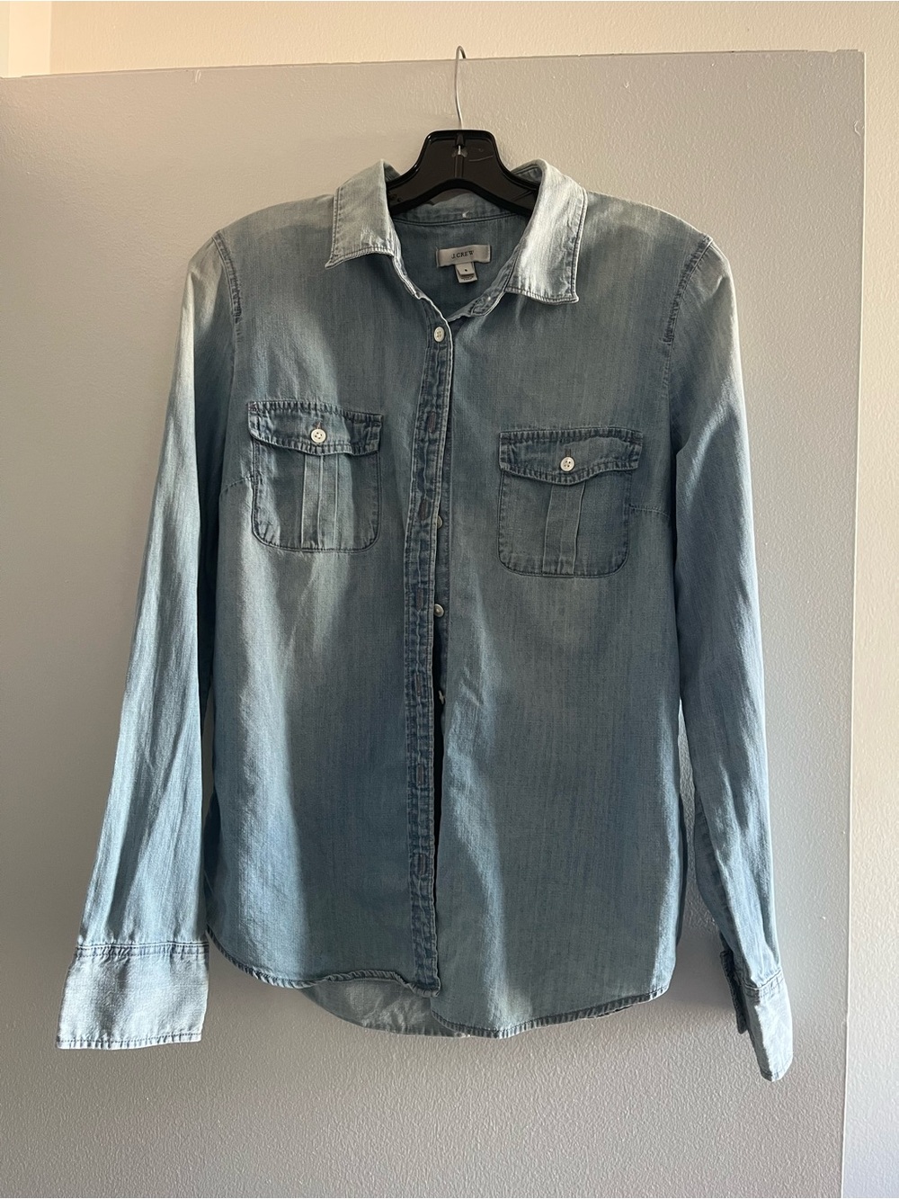 J. Crew Light Blue Denim Button-Down Shirt